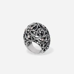 Maria e Luisa Jewels Anelli Cabochon<Anello cabochon con borchie in oro rosa 9 kt