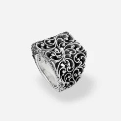 Maria e Luisa Jewels Anelli Uomo | Anelli In Argento<Anello chevalier squadrato