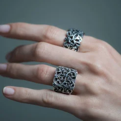 Maria e Luisa Jewels Anelli Uomo | Anelli In Argento<Anello chevalier squadrato