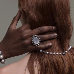 Maria e Luisa Jewels Anelli Con Pietre<Anello con pietra ovale e pietre a corona