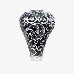 Maria e Luisa Jewels Anelli Con Pietre<Anello con pietra ovale e pietre a corona