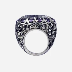 Maria e Luisa Jewels Anelli Con Pietre<Anello con pietra ovale e pietre a corona