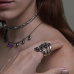 Maria e Luisa Jewels Anelli Con Pietre<Anello Shri intrecciato 8 pietre