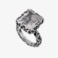 Maria e Luisa Jewels Anelli Con Pietre | Anelli Solitario<Anello solitario con pietra taglio smeraldo