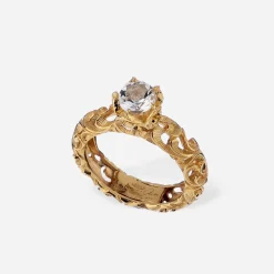 Maria e Luisa Jewels Anelli Di Fidanzamento | Anelli Con Pietre<ANELLO SOLITARIO DORATO