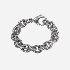 Maria e Luisa Jewels Bracciali In Argento | Bracciali Uomo<Bracciale rolò con ovali intagliati