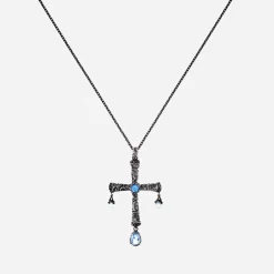 Maria e Luisa Jewels Collane Uomo<Collana Cross 3 gocce pendenti
