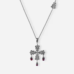 Maria e Luisa Jewels Collane Girocollo | Collane Con Pietre<Collana Cross, gocce pendenti