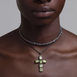 Maria e Luisa Jewels Collane Girocollo | Collane Con Pietre<Collana Cross Shine 6 pietre