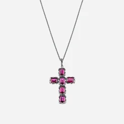 Maria e Luisa Jewels Collane Girocollo | Collane Con Pietre<Collana Cross Shine 6 pietre