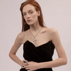 Maria e Luisa Jewels Collane Girocollo | Collane Con Pietre<Collana Cross Shine large