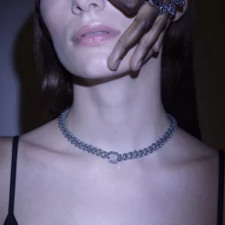 Maria e Luisa Jewels Collane Girocollo | Collane Con Pietre<Collana groumette gircollo con pietra centrale