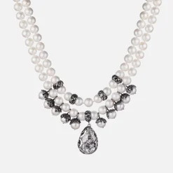 Maria e Luisa Jewels Collane Multifilo | Collane Con Perle<Collana Pura, due fili di perle e pendente a goccia