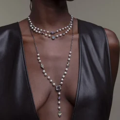 Maria e Luisa Jewels Collane Multifilo | Collane Lunghe<Collana Pura lunga con perle e pietre naturali