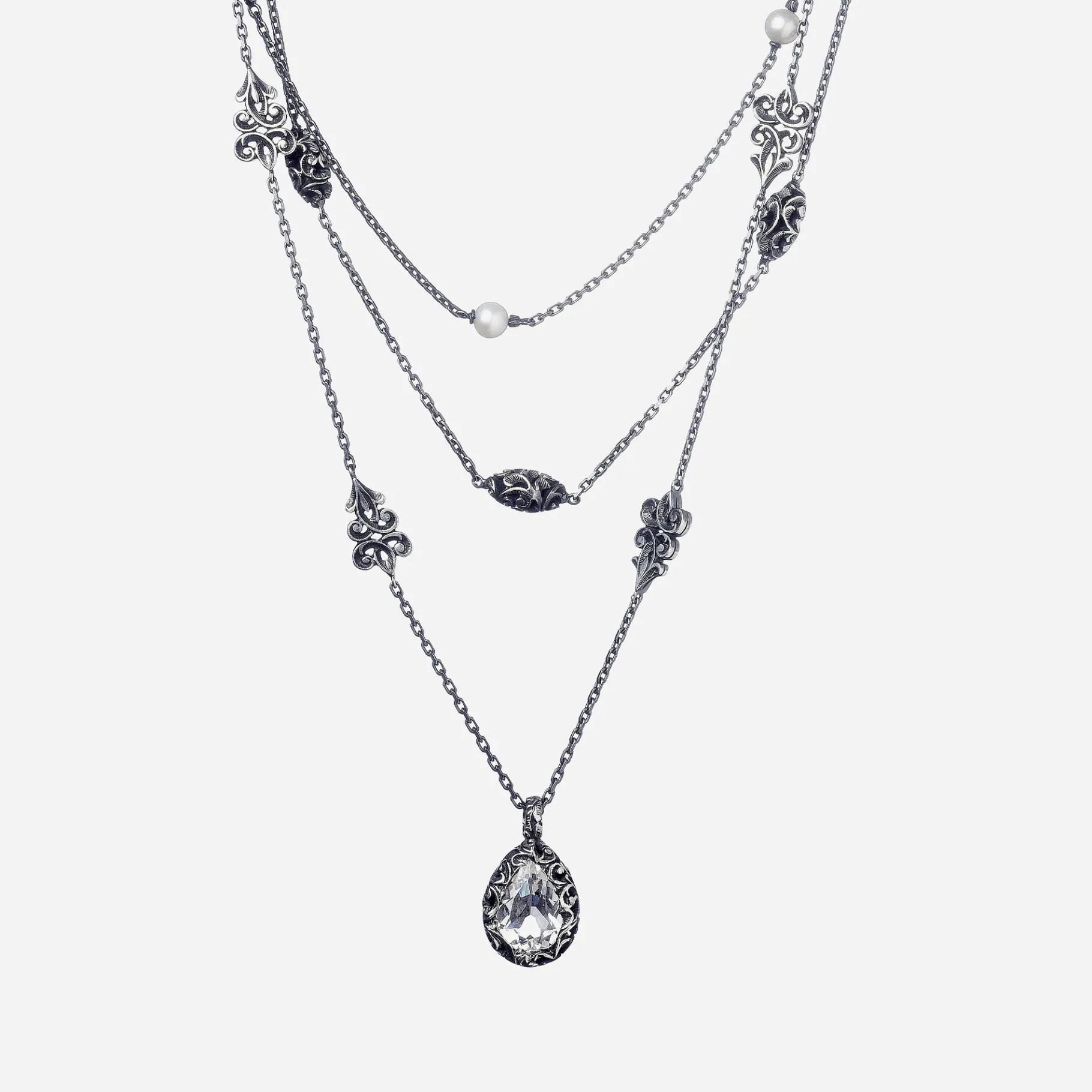 Maria e Luisa Jewels Collane Multifilo | Collane Con Perle<Collana Pura, tre fili con goccia pendente