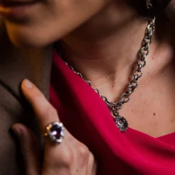 Maria e Luisa Jewels Collane Con Pietre<COLLANA ROLÒ CIONDOLO ROUND