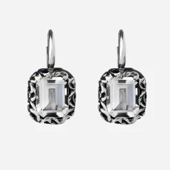 Maria e Luisa Jewels Orecchini Con Pietre<Orecchini a monachella con pietra taglio smeraldo