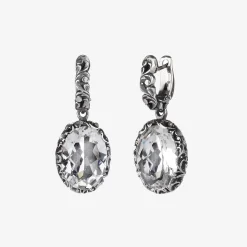 Maria e Luisa Jewels Orecchini Pendenti | Orecchini Con Pietre<Orecchini a monachella con pietra ovale