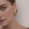 Maria e Luisa Jewels Orecchini A Bottone | Orecchini In Oro Vermeil<ORECCHINI A SEMICERCHIO BOMBATO