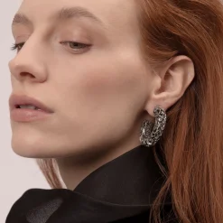 Maria e Luisa Jewels Orecchini In Argento<ORECCHINI BOMBATI OVAL