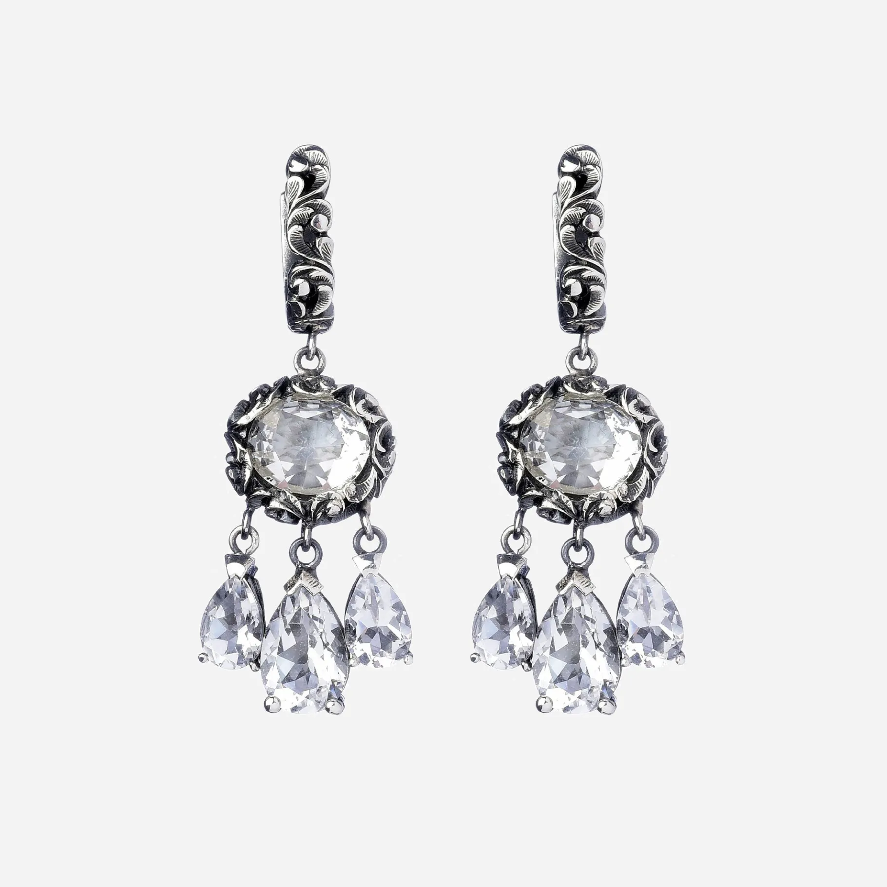 Maria e Luisa Jewels Orecchini Con Pietre | Orecchini Chandelier<Orecchini chandelier con pietra ovale