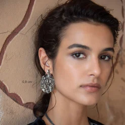 Maria e Luisa Jewels Orecchini A Bottone | Orecchini In Argento<Orecchini Opera con rosone tondo