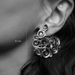 Maria e Luisa Jewels Orecchini A Bottone | Orecchini In Argento<Orecchini Opera con rosone tondo