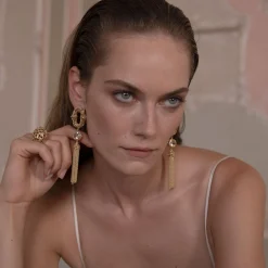 Maria e Luisa Jewels Orecchini Pendenti | Orecchini Con Pietre<Orecchini pendenti dorati a cascata