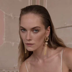 Maria e Luisa Jewels Orecchini Pendenti | Orecchini Con Pietre<Orecchini pendenti dorati a cascata