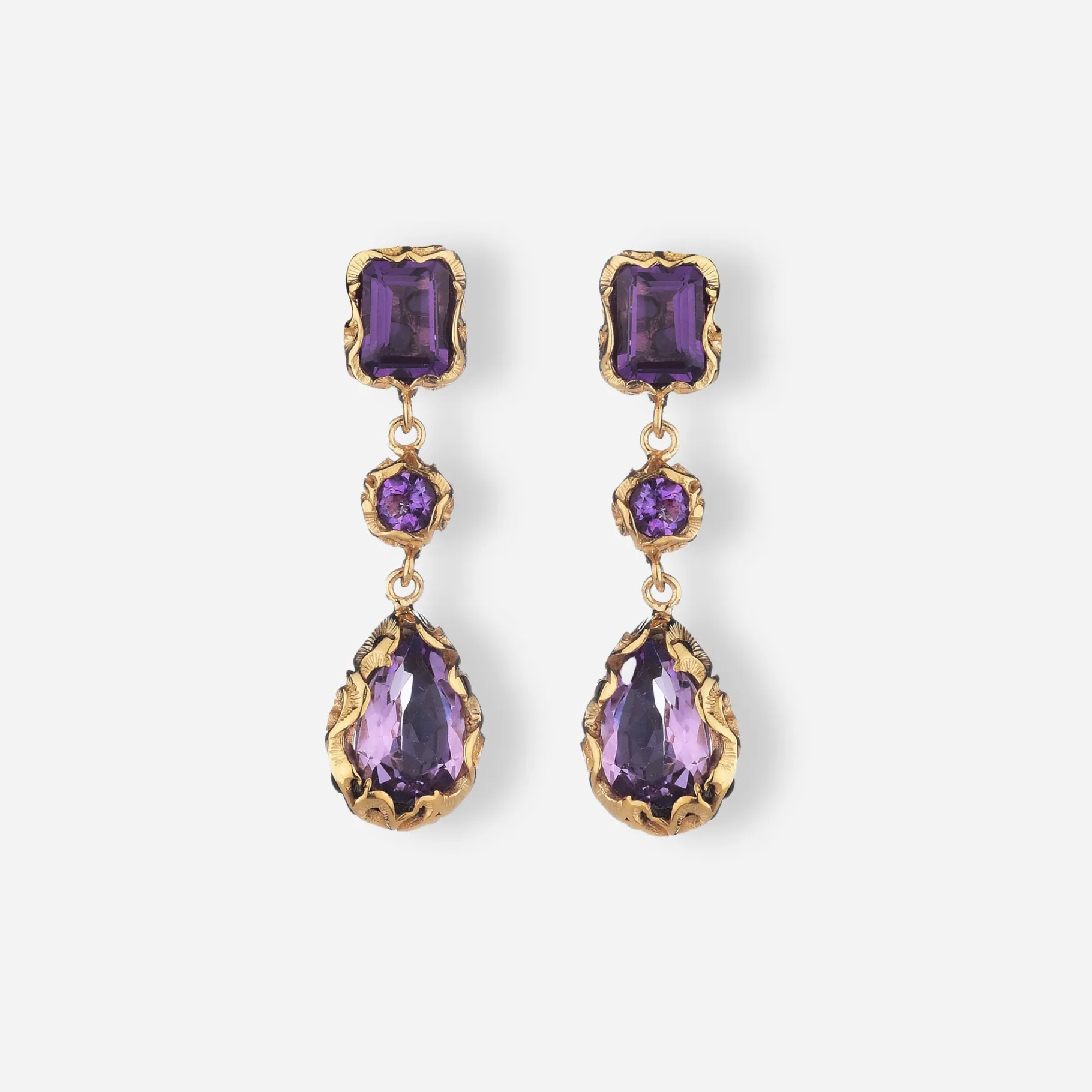 Maria e Luisa Jewels Orecchini Pendenti | Orecchini Con Pietre<Orecchini Shri pendenti dorati 3 pietre