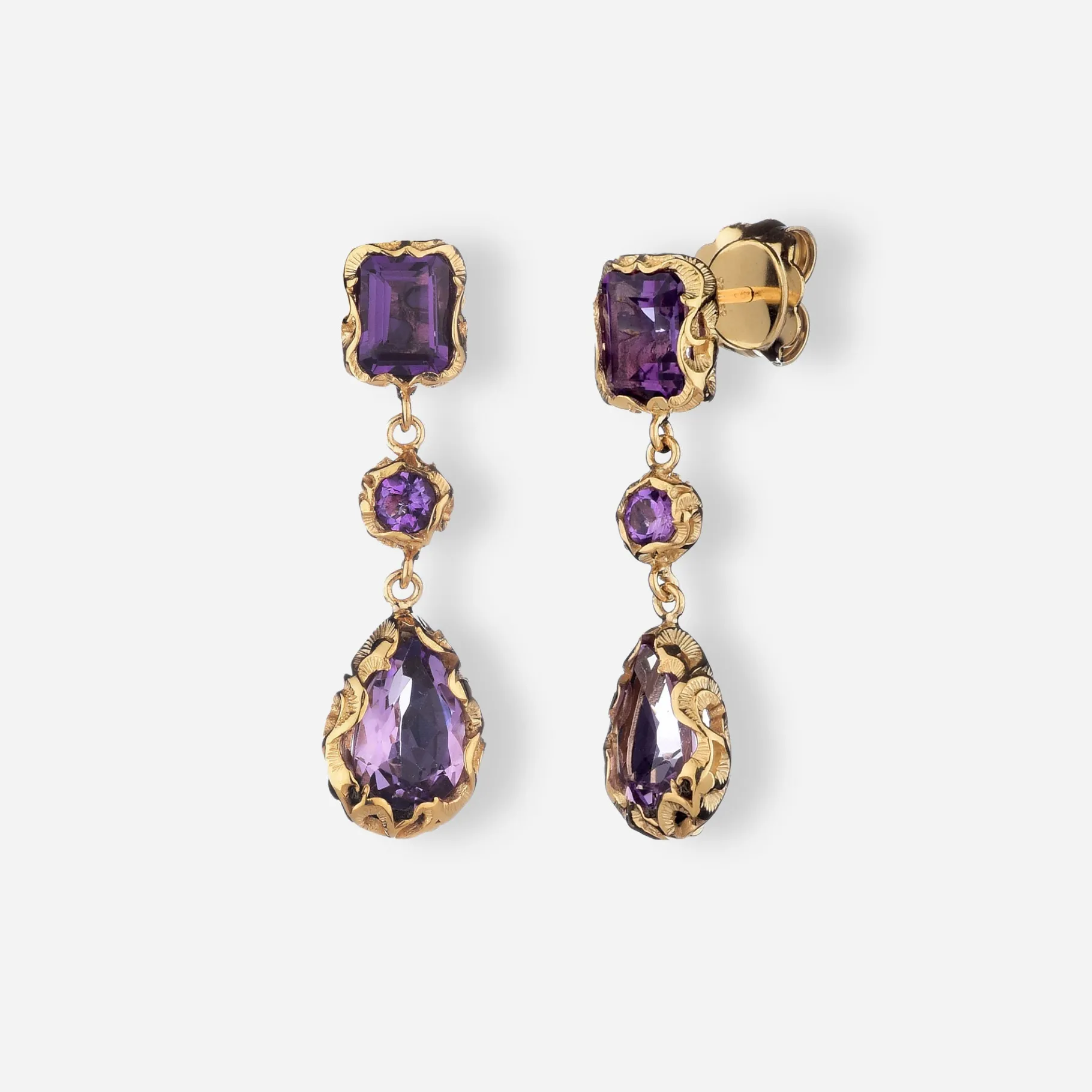 Maria e Luisa Jewels Orecchini Pendenti | Orecchini Con Pietre<Orecchini Shri pendenti dorati 3 pietre